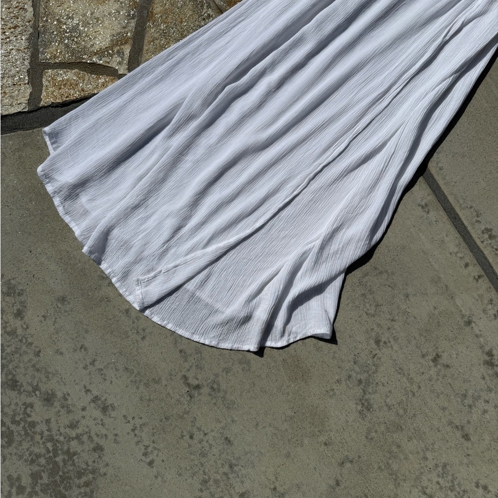 White Boho Beach Coverup Maxi Dress - Picture 6 of 6